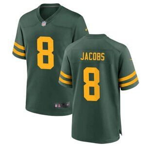 Mens Youths Kids Womens 8 Josh Jacobs Green Stitched Jersey